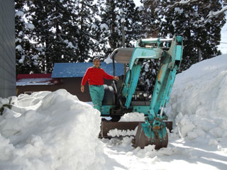 ユンボを実地練習