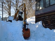 重機で除雪